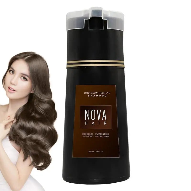 200ml Long Lasting Hair Dye Shampoo Hair Dye Herbal red black Brown Purple Hair Dye Shampoo Hair Coloring Shampoo