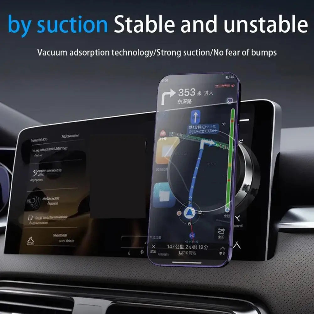 Intelligent Car Mount Mobile Phone Holder Magnetic Vacuum Adsorption Ultra Stable Suction Cup Bracket For Navigation Live Stream