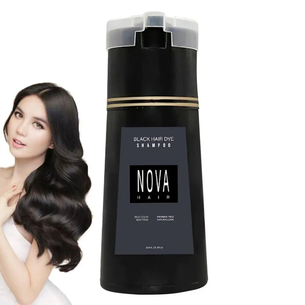 200ml Long Lasting Hair Dye Shampoo Hair Dye Herbal red black Brown Purple Hair Dye Shampoo Hair Coloring Shampoo