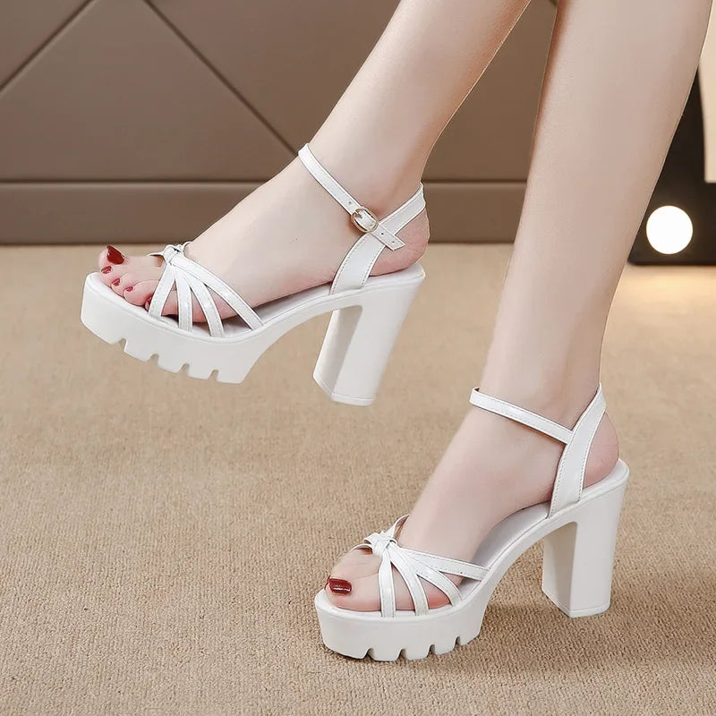 Fish Mouth Ladies Shoes for Women 2024 Comfortable Super-high Heel Sandals Fashion Summer Women's Sandals Woman