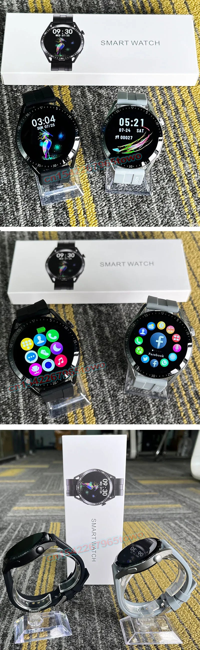 New GPS Smart Watch GT4 for Men Women AMOLED 360*360 HD Screen Heart Rate DIY Face Bluetooth Call SmartWatch NFC GT4 Pro 2024