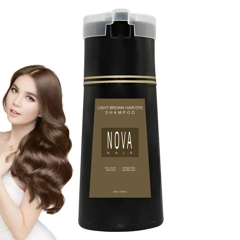 200ml Long Lasting Hair Dye Shampoo Hair Dye Herbal red black Brown Purple Hair Dye Shampoo Hair Coloring Shampoo