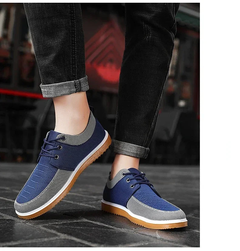 Men's casual shoes Vulcanized Work loafers Mesh Lightweight Man sports shoes Canvas Shoes for Men zapatos para hombres2024