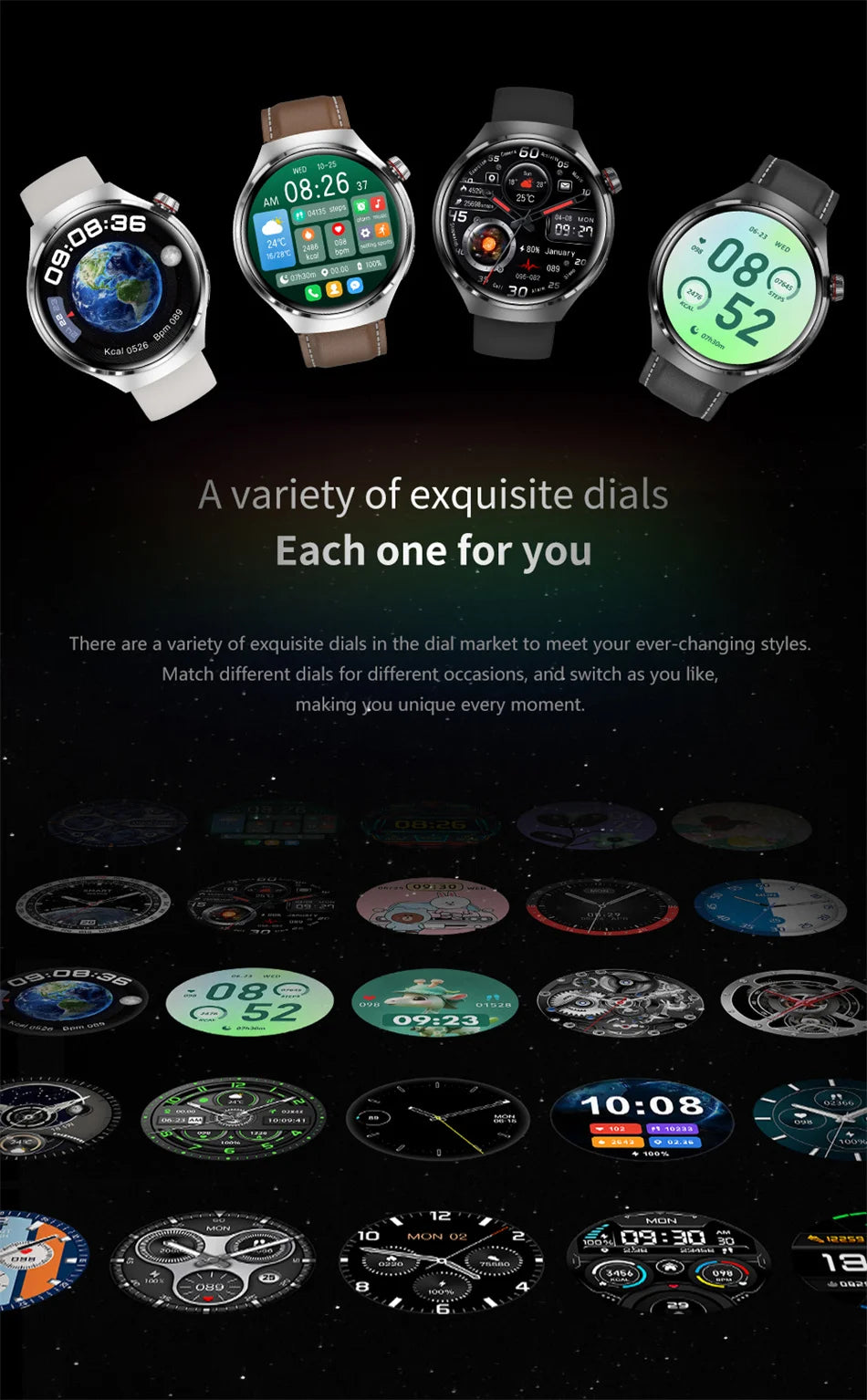 For HUAWEI GT4 Pro GPS NFC Smart Watch Men 360*360 AMOLED Screen Heart rate Bluetooth Call IP68 Waterproof Man Smartwatch 2024