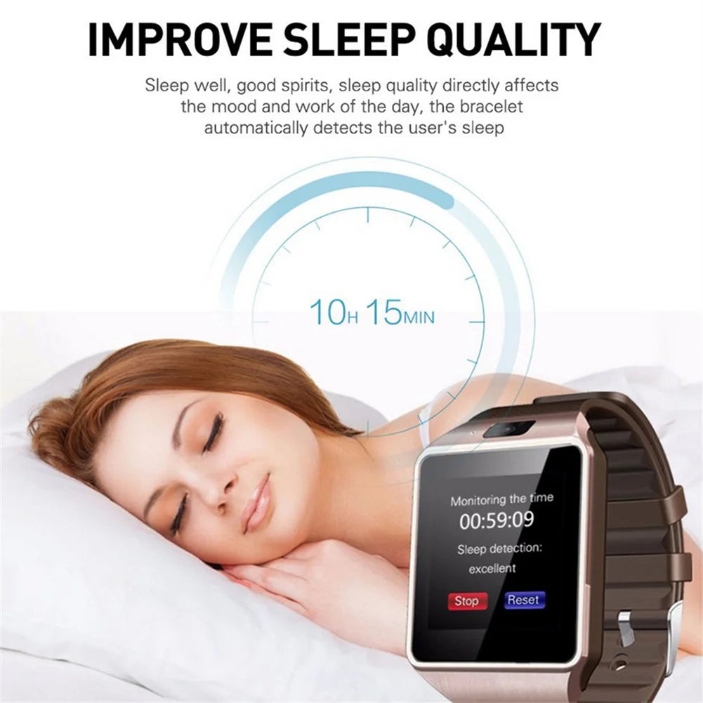 DZ09 Smart Watch Sleep Monitor 1.56" HD Color Screen Built-in Sports Modes Smartwatch Fitness Tracker