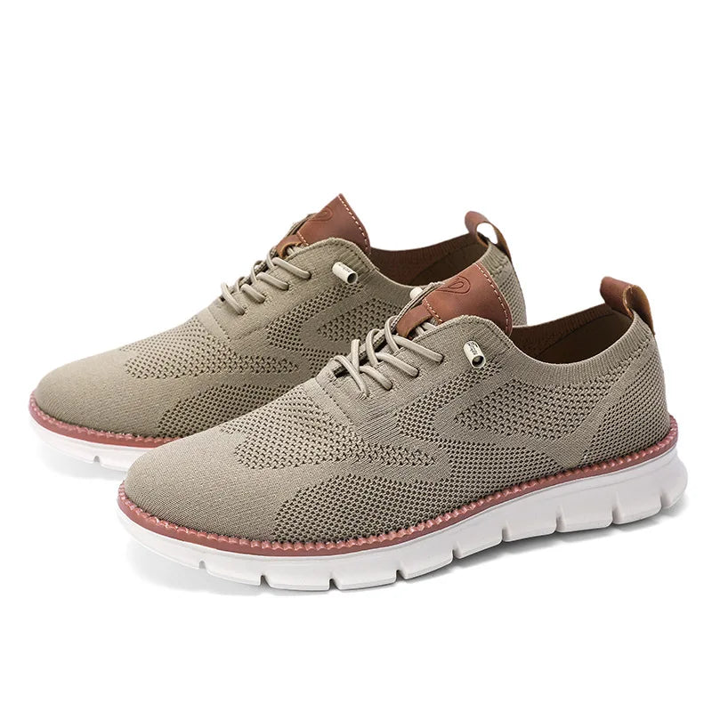 2023 New Fashion Men's Fly Woven Mesh Casual Shoes Trend Simple Solid Color Breathable Lightweight Sports All-match Shoes