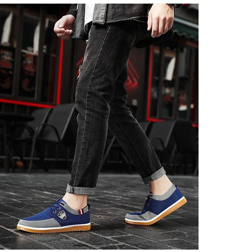 Men's casual shoes Vulcanized Work loafers Mesh Lightweight Man sports shoes Canvas Shoes for Men zapatos para hombres2024