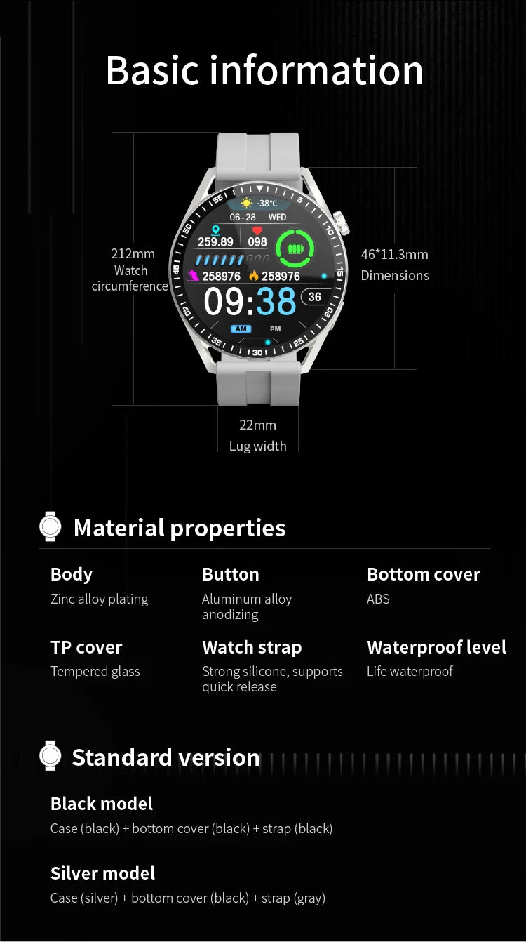 New GPS Smart Watch GT4 for Men Women AMOLED 360*360 HD Screen Heart Rate DIY Face Bluetooth Call SmartWatch NFC GT4 Pro 2024